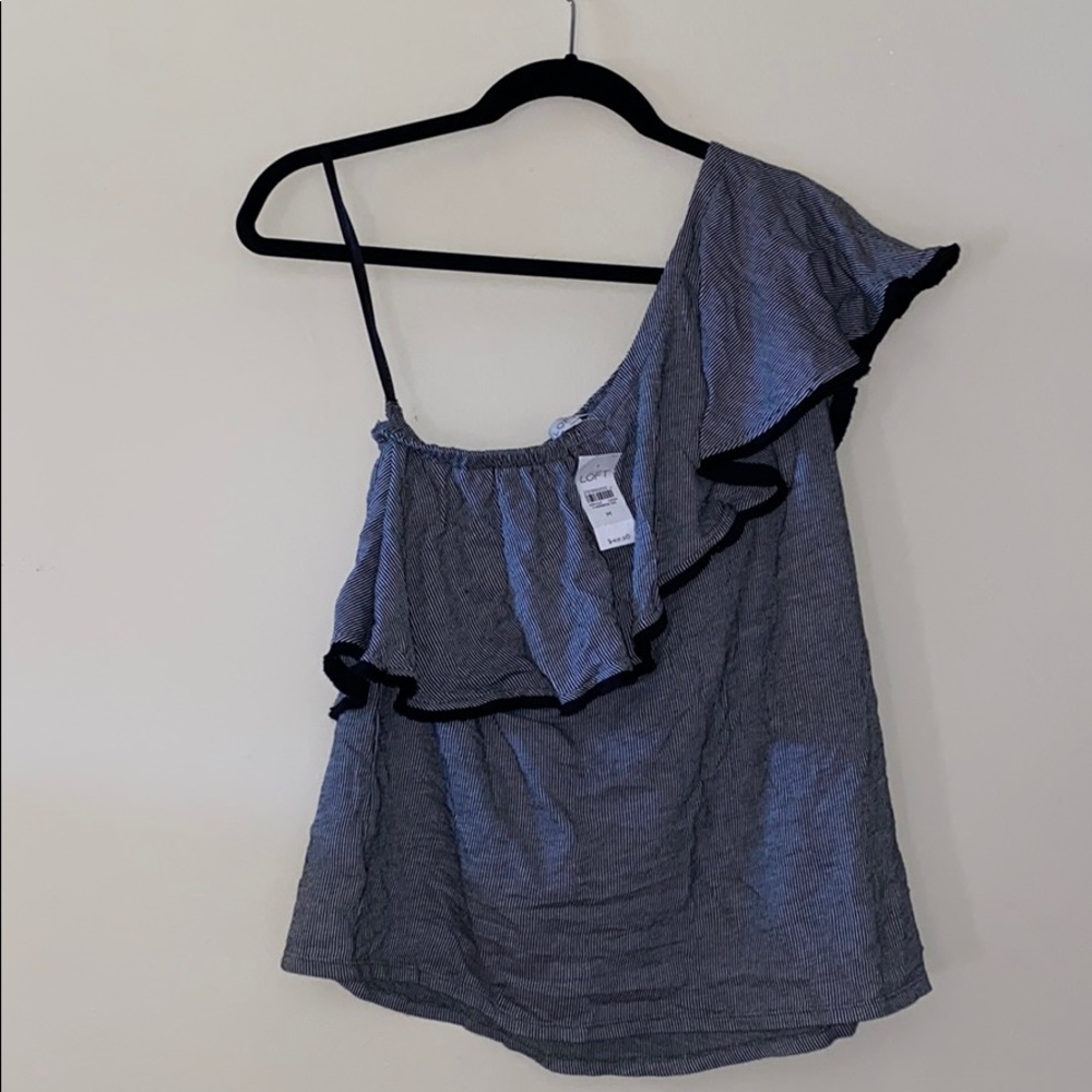 NWT Loft one shoulder top